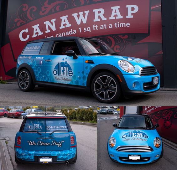 All Care Auto Solutions Gets a New Mini Cooper Wrap Canawrap
